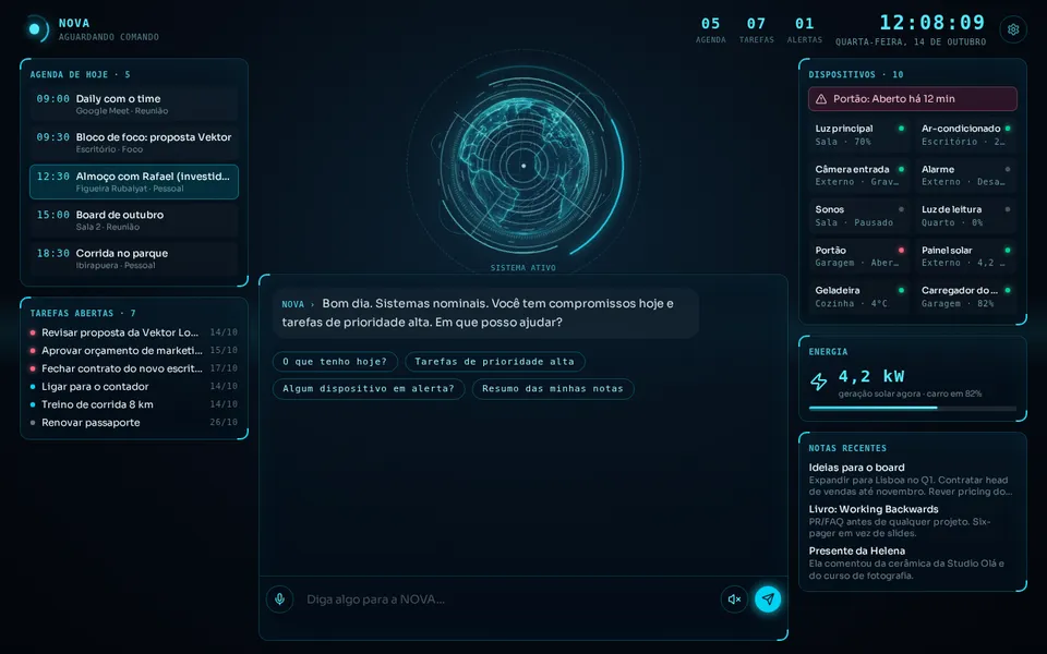 NOVA: Jarvis-style assistant with a HUD